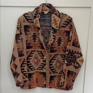 Paco Solér Southwestern Patterned Cotton woven Jacket, Size S-M